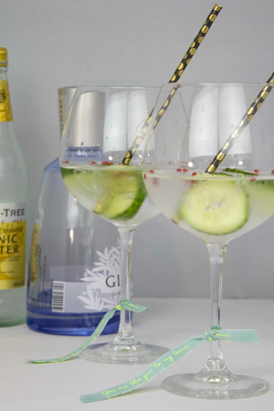 gin tonic glas versieren