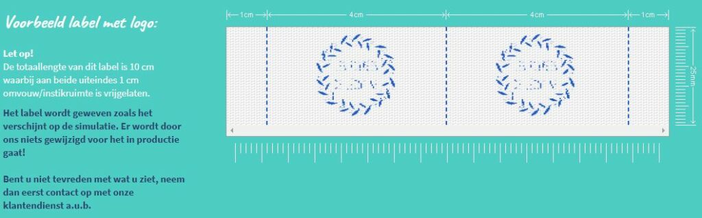 Simulatie label met logo - Nominette