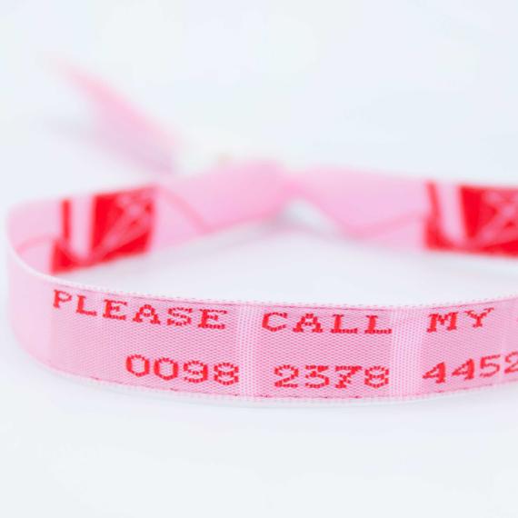 SOS polsbandje met plastic sluiting